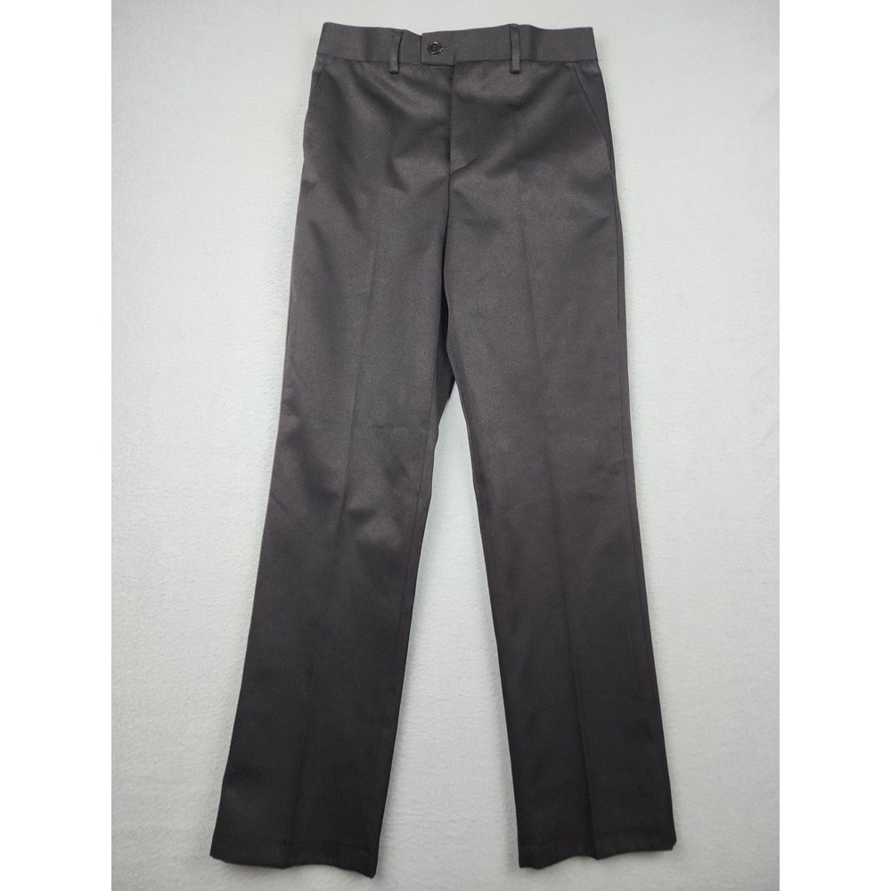 Andrew Fezza Pants Boys 14 (27x25) Black Dress Twill Suit Trousers NWT